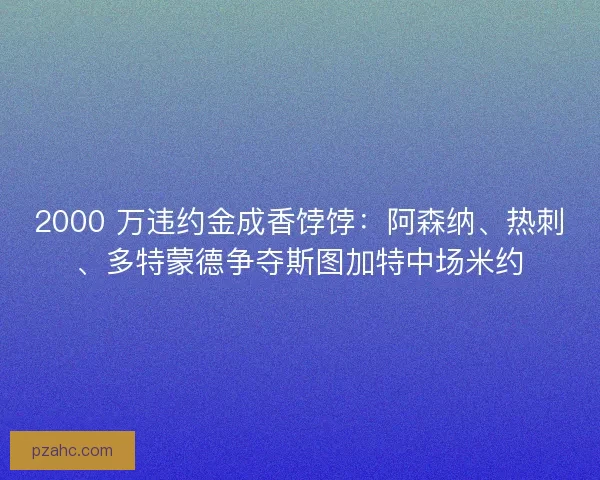 2000 万违约金成香饽饽：阿森纳、热刺、多特蒙德争夺斯图加特中场米约