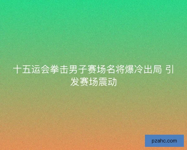 十五运会拳击男子赛场名将爆冷出局 引发赛场震动